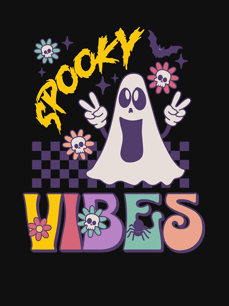 Spooky Vibes Funny Halloween Ghost Spooky Vibes Gear by DynamicDesign