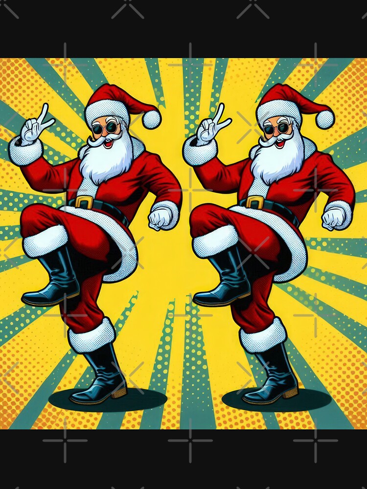 Christmas Vintage Dancing Santa Clauses,Santa Claus,christmas retro,Christmas Vintage by Expressions-Sel