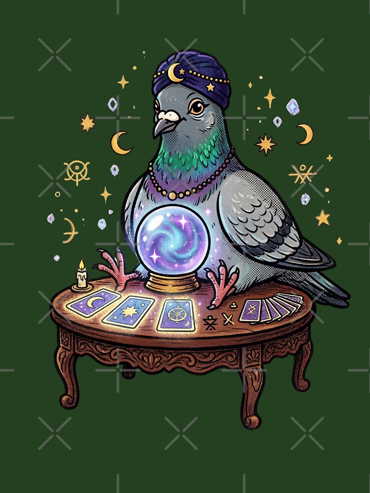 Mystic Pigeon With Crystal Ball by azule1