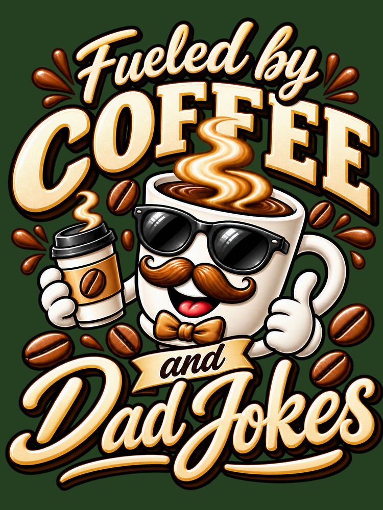 Fueled by Coffee and Dad Jokes by JANAWIYSTUDIO