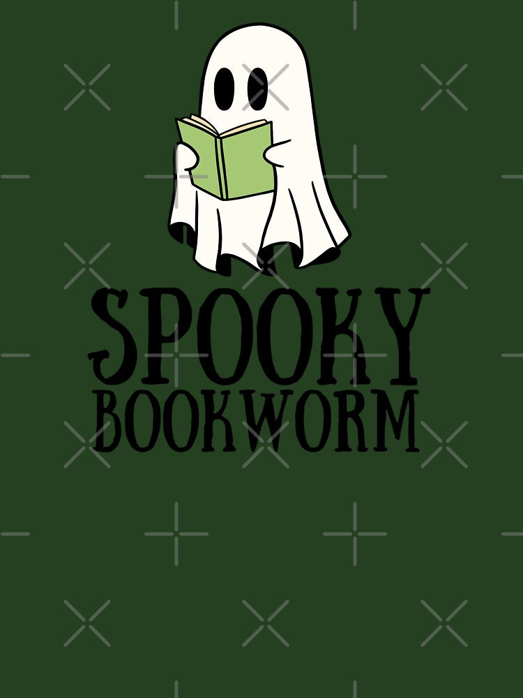 Spooky Bookworm - Vintage Ghost - Black by WhispersInspire