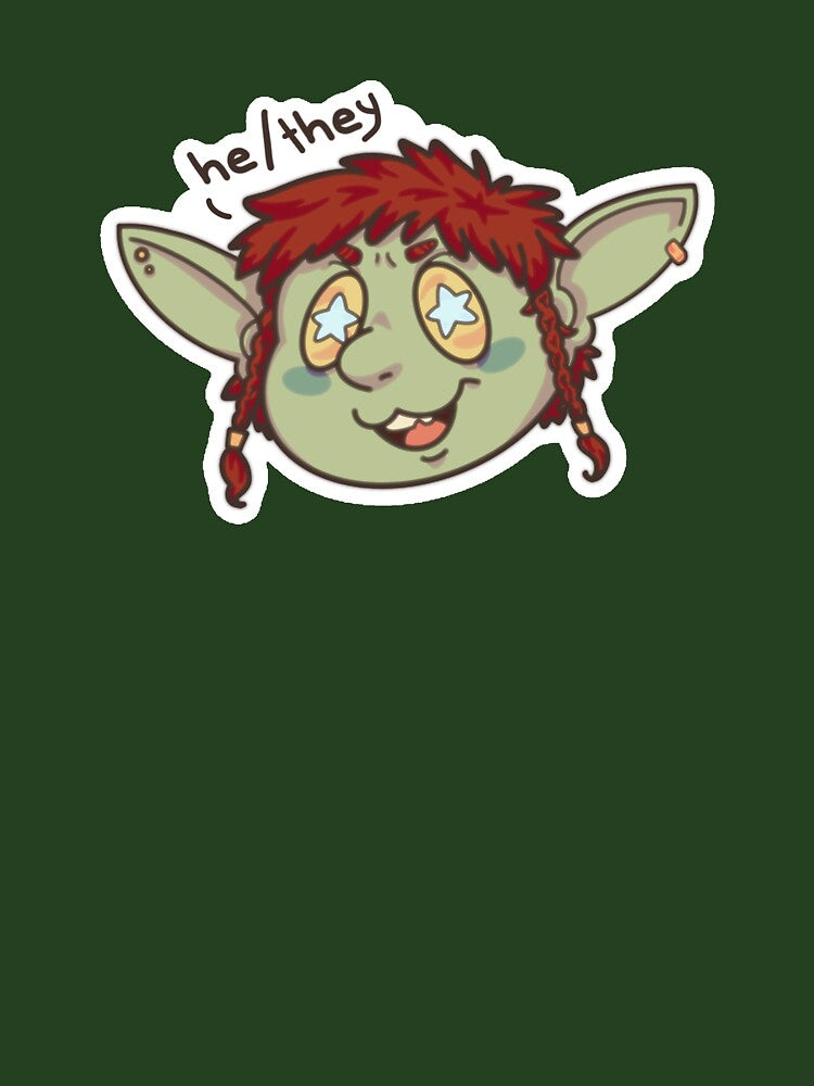 He/They Pronoun Goblin by gobbodrawz