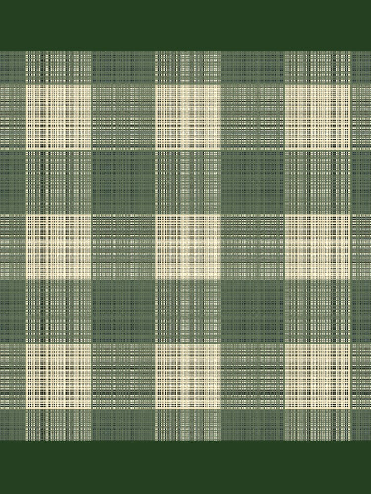 Woven Texture Farmhouse Buffalo Check in Cream + Sage Green by YesterdayColl