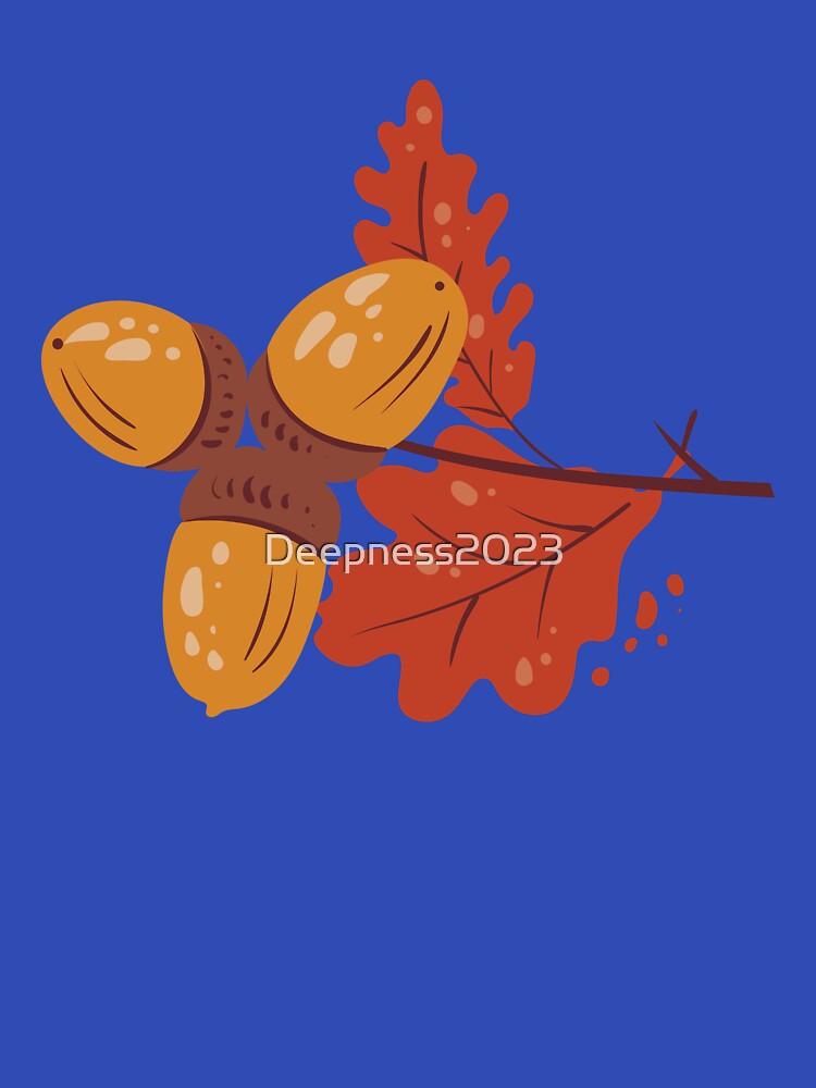 Autumn oak branch with acorns by Deepness2023