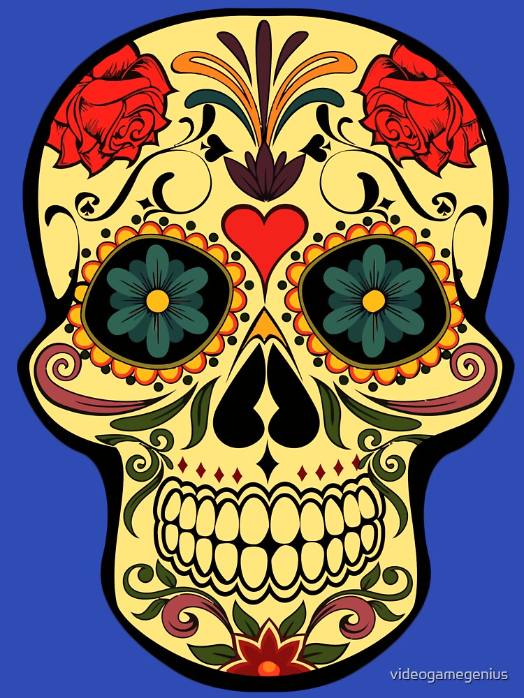 Yellow Sugar Skull by videogamegenius