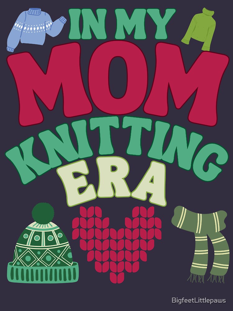 In my mom knitting era by BigfeetLittlepaws