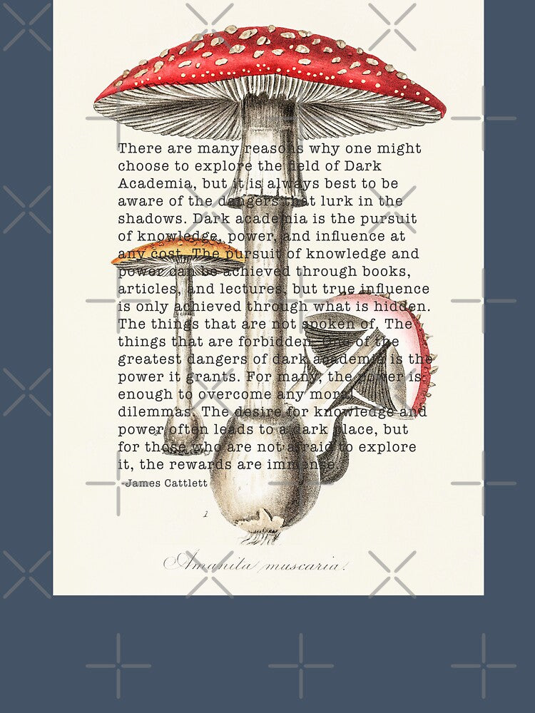 VIntage Botanical Illustration Dark Art Aesthetic Dark Academia by CattlettArt