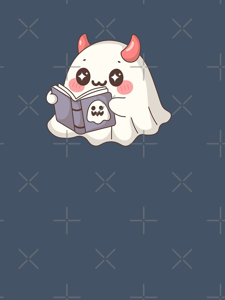 Reading Ghost Cute Ghosts Reading Pack Book Set Spooky Book Lovers Gift Ideas sticker by Playful Strokes pom@pom