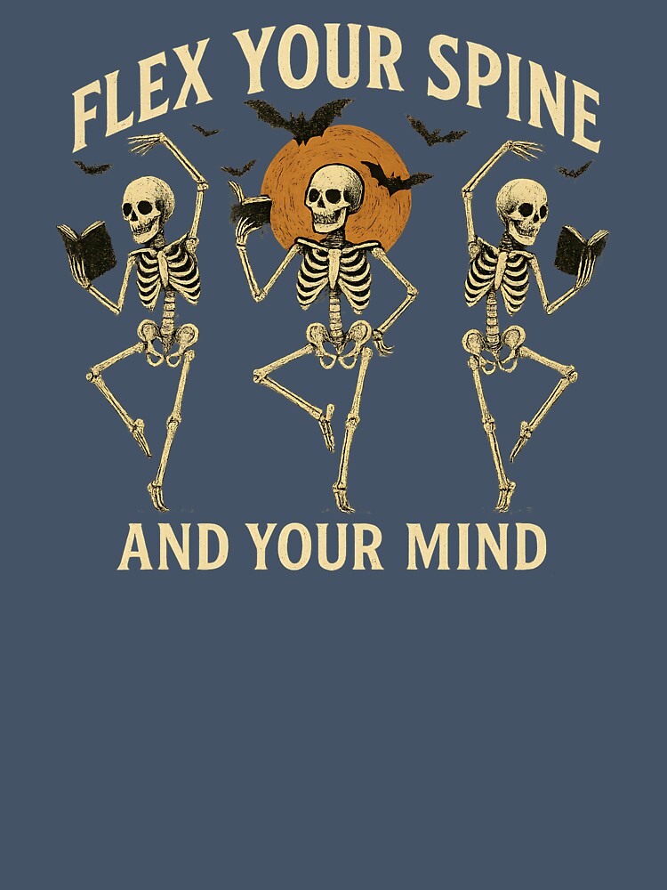 Bookish Yoga Skeletons by knittybynatured