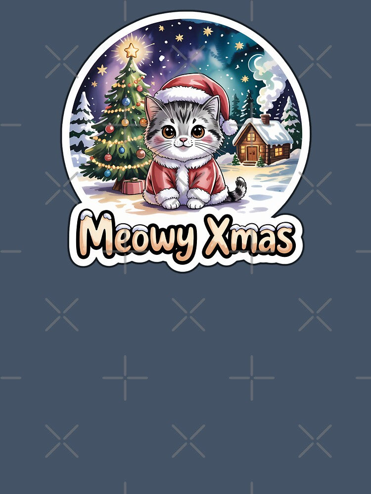 Meowy Xmas – Cute Christmas Cat Santa Kitten Sticker by Nuist25