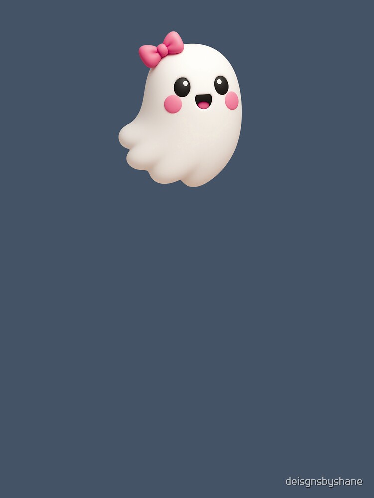 Coquette Floating Ghost With Pink Bow by deisgnsbyshane