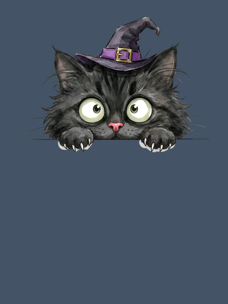 Halloween Peekaboo Black Cat by Sed94
