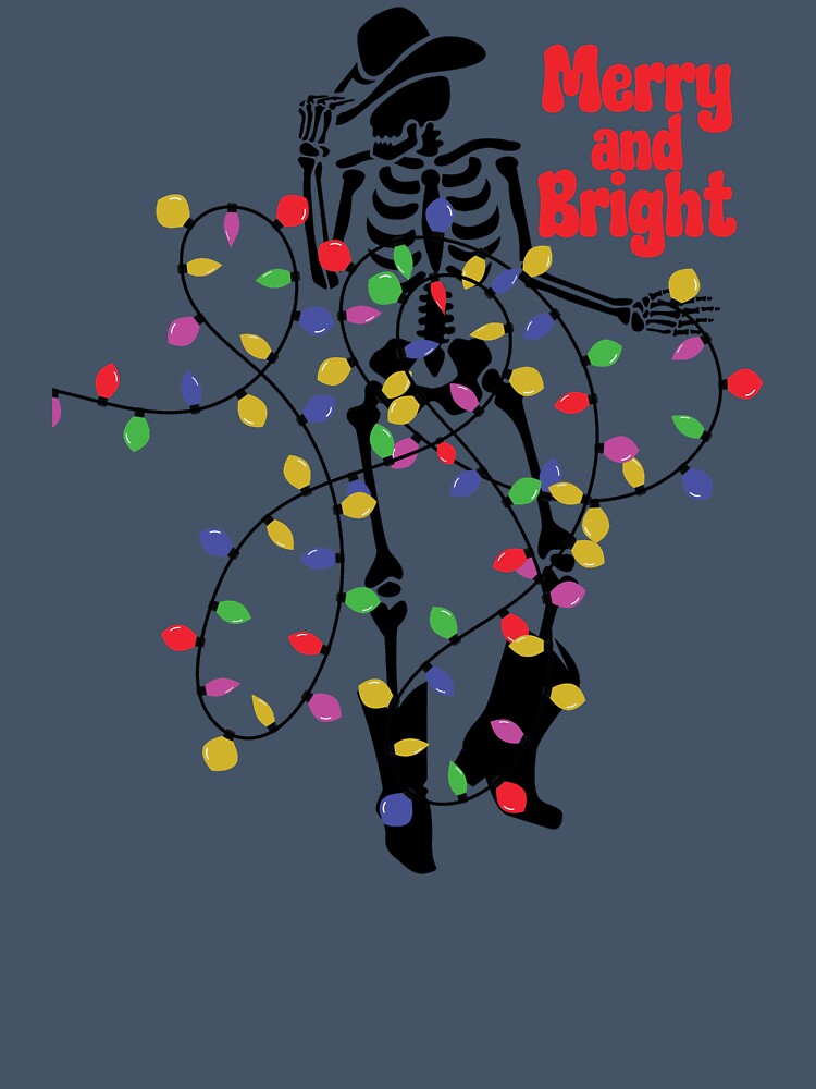 Merry and Bright Christmas Cowboy Skeleton by DT creations
