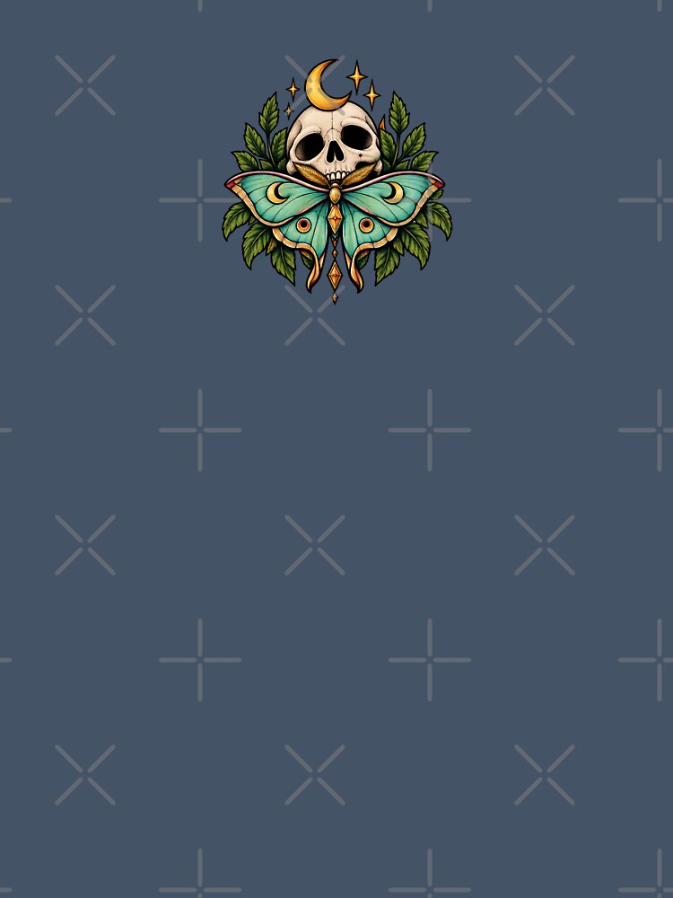 Moon Moth Celestial Gothic Botanical Art by Feral-Ink