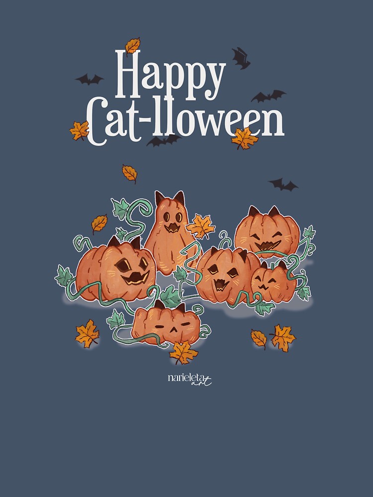 Happy Cat-lloween - Halloween pumpking cats by Narieletart