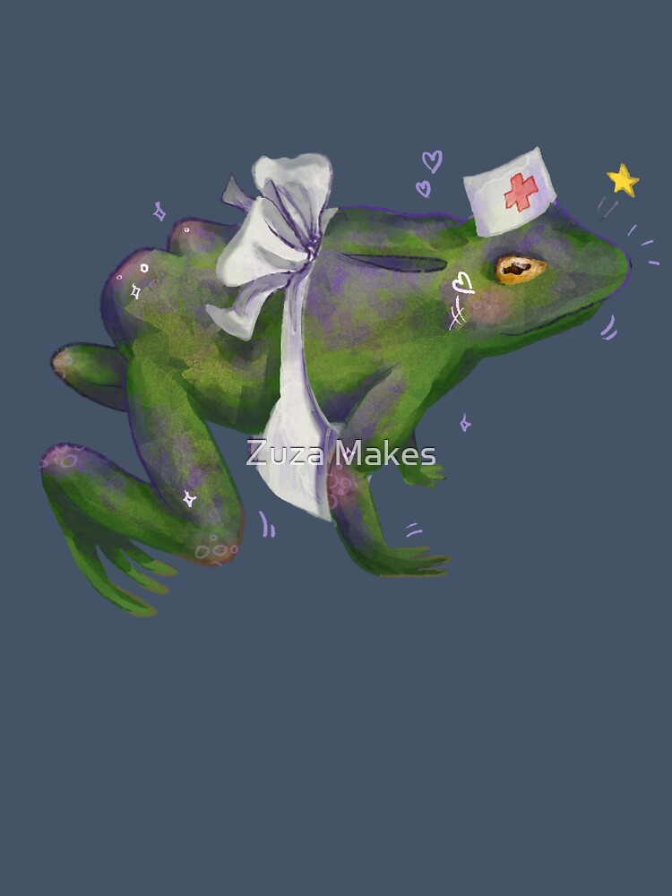 Halloween Stickers Funny Frog Sexy Nurse by Zuza Makes