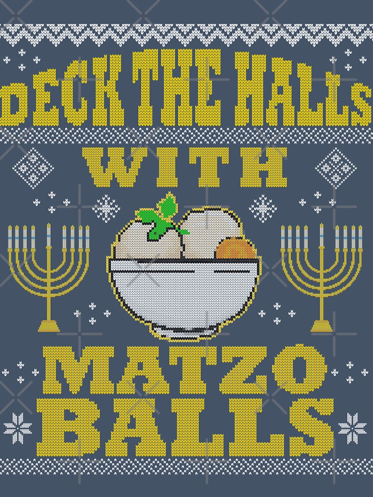 Jewish Hanukkah Gift Deck Halls With Matzo Balls Ugly Christmas Sweater by maindeals