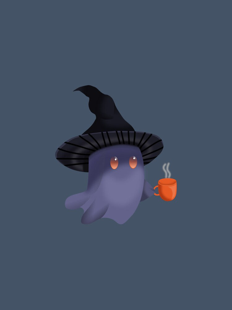Ghost with Wizard Hat and Cup by abhi76