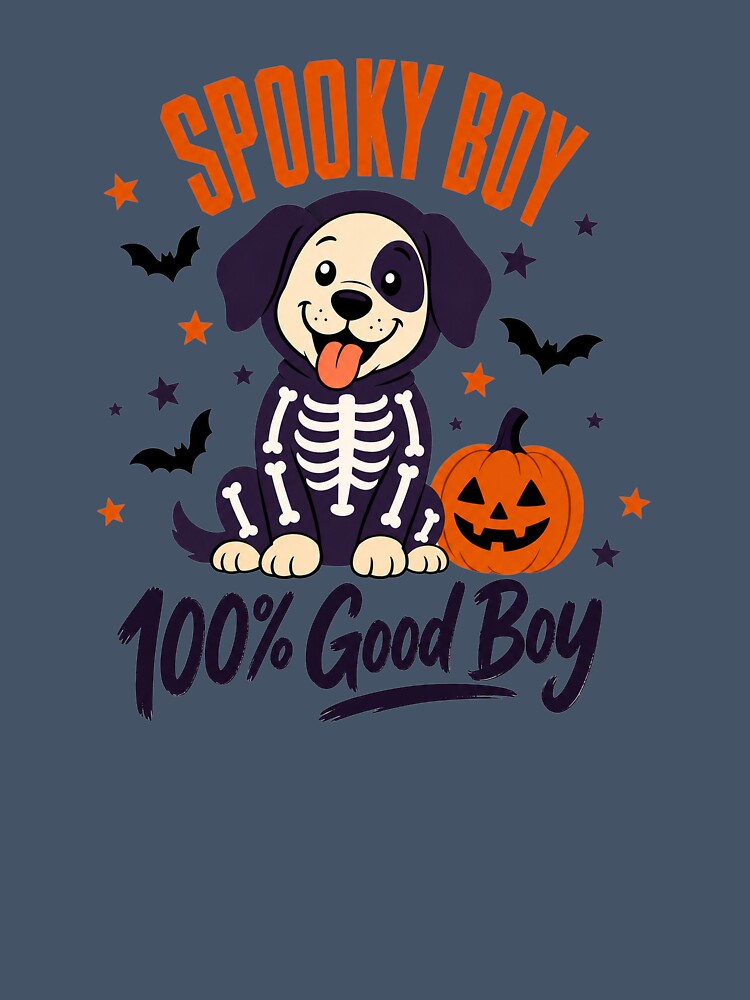 Spooky Boy Skeleton Dog Shirt | Halloween Pet Design by MOCH- ART