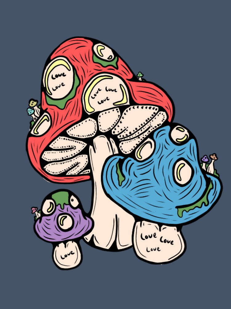 Trippy Hippie Magic Mushroom Love by KateGuinn