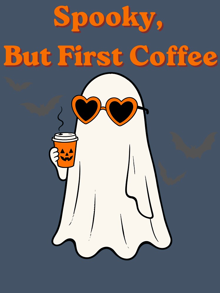 Retro Halloween Ghost Coffee Lover Vintage Spooky Season by La-Bogi