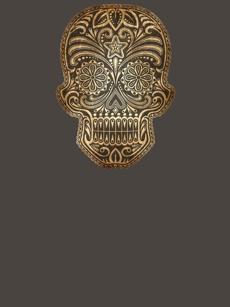 Vintage Aged and Scratched Sugar Skull by JeffBartels