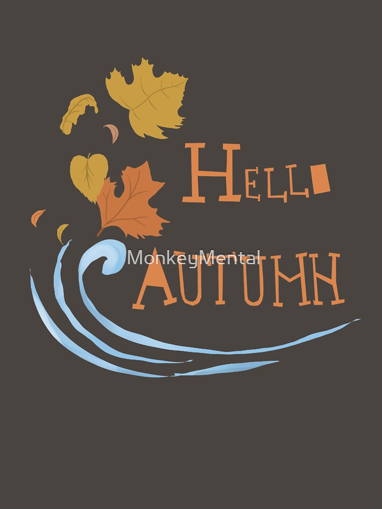 Hello Autumn illustration and lettering by MonkeyMental