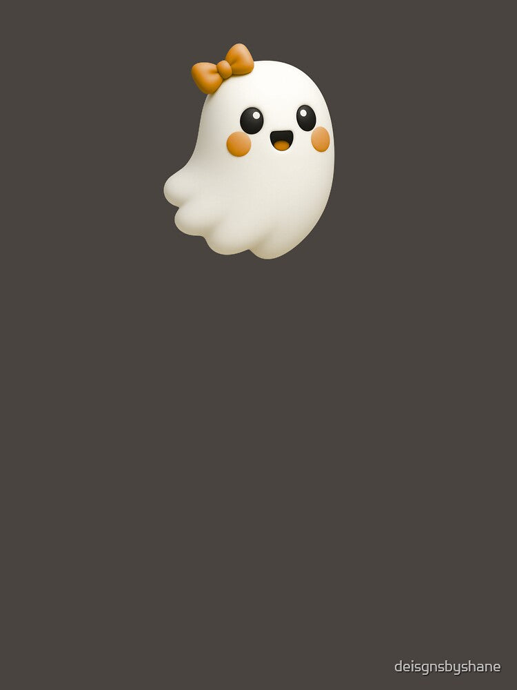 Coquette Floating Ghost With Orange Bow by deisgnsbyshane