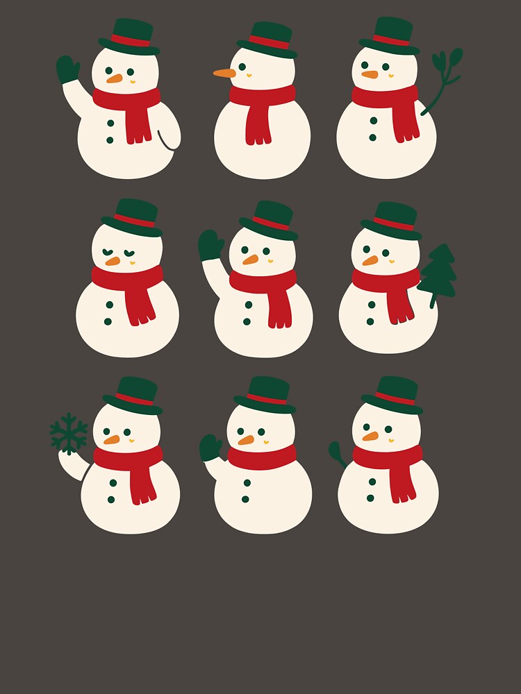 Cozy Christmas Snowman Sticker by ColorNestStudio