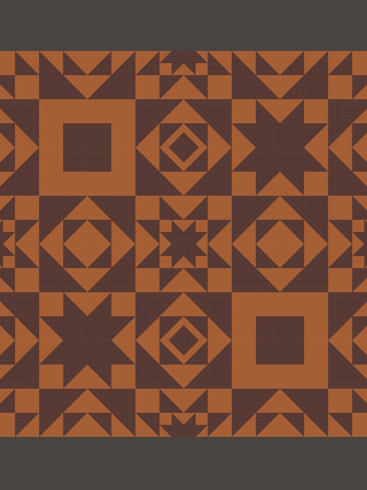 Autumnal Farmhouse Quilt in Tonal Brown by YesterdayColl