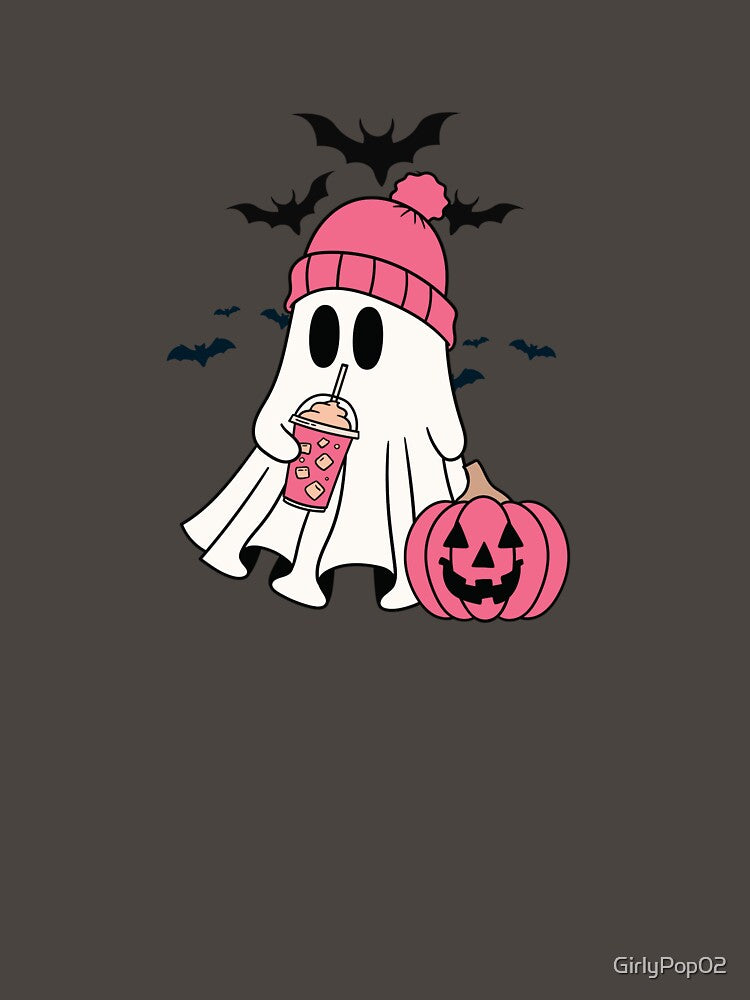 Ghost of Halloween with Coffee | Coffee lover | Pumpkin | Caffeinated ghost by GirlyPop02