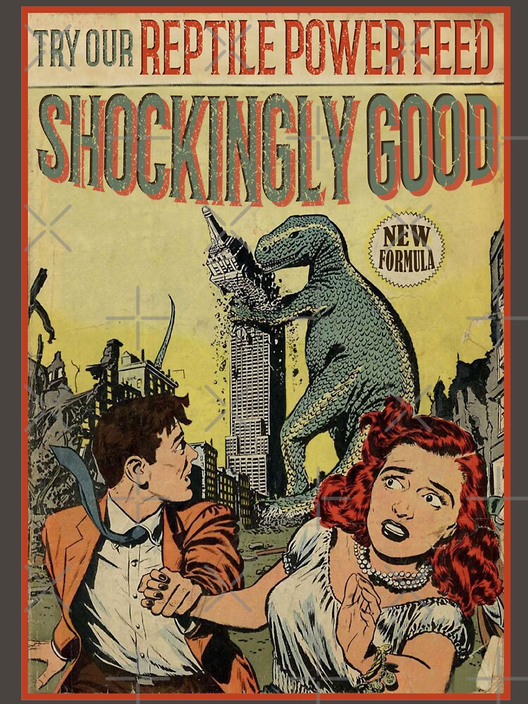 Vintage Zilla Reptile Monster Retro Horror Poster Lizard Keeper Gift by TheAplus