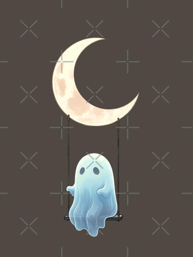 Spooky Ghost Swing Under Moon Lazy Halloween Costume Gothic by CF_VintageDesign