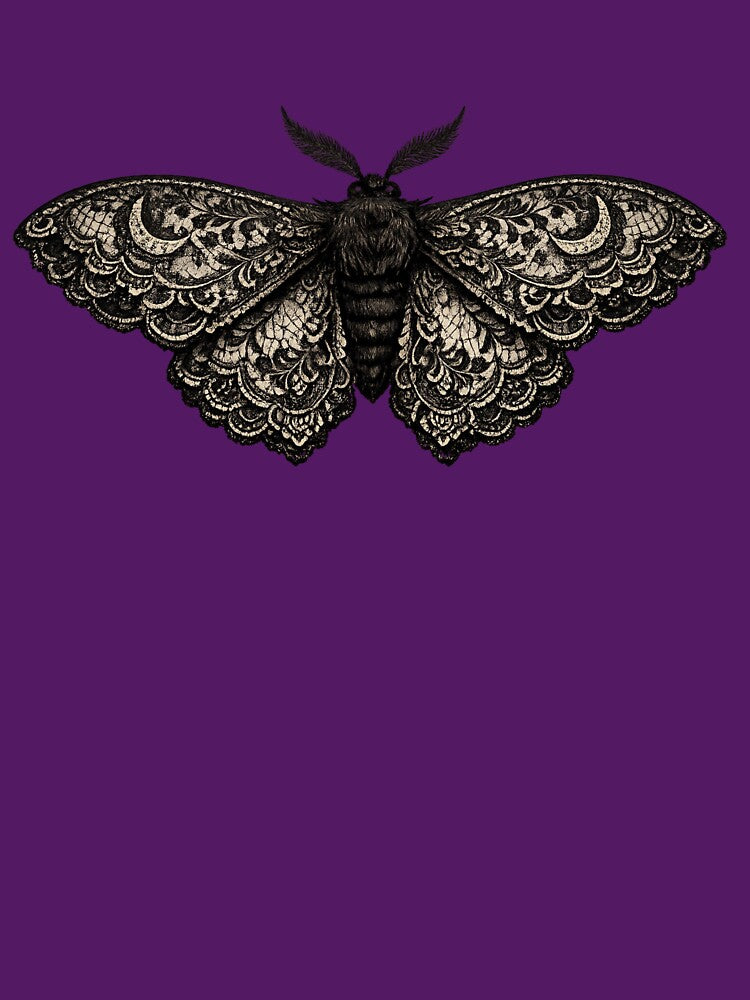 Ornate Death Moth | Gothic Lunar Insect Emblem by Mouraludia