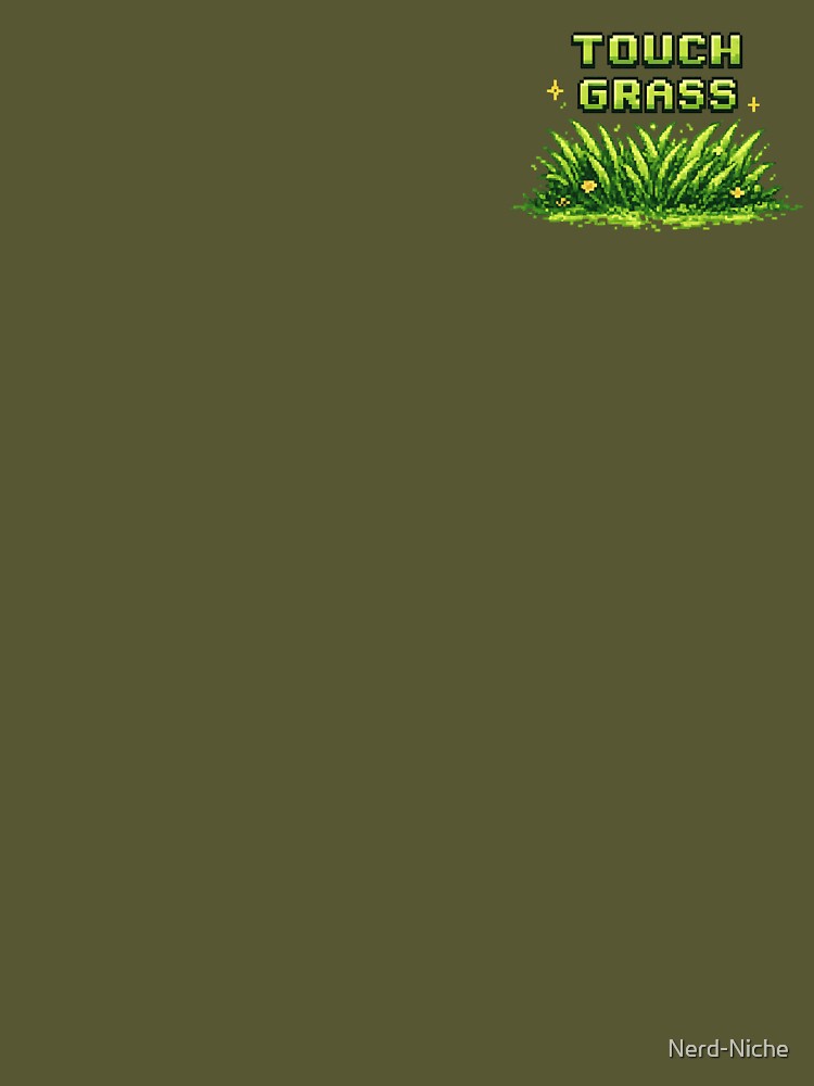 Touch Grass – Pixel Aesthetic Meme Sticker by Nerd-Niche