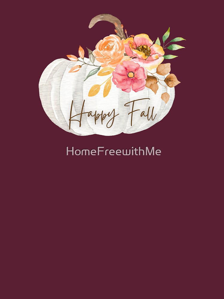 Happy Fall - Floral Pumpkin by HomeFreewithMe