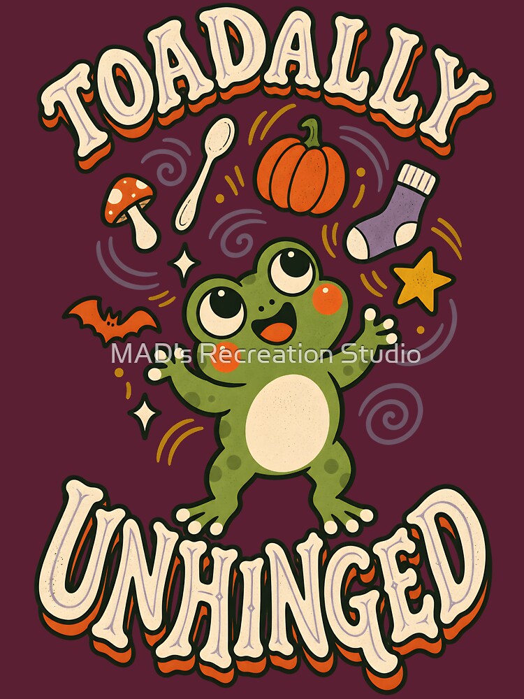 Toadally Unhinged – Chaotic Frog Halloween Humor by  MAD's Recreation Studio