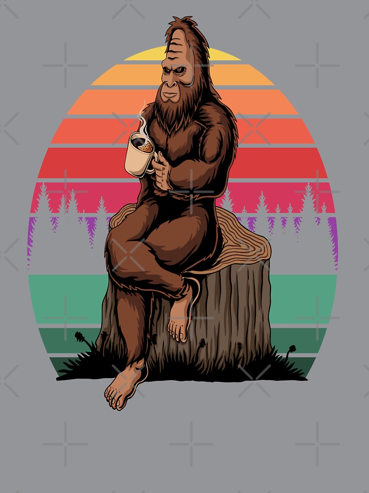 bigfoot relaxing with coffee by Unique010
