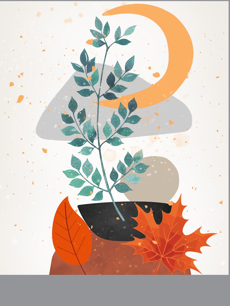 Boho Aesthetic Autumn Leaves by MarcelooArt
