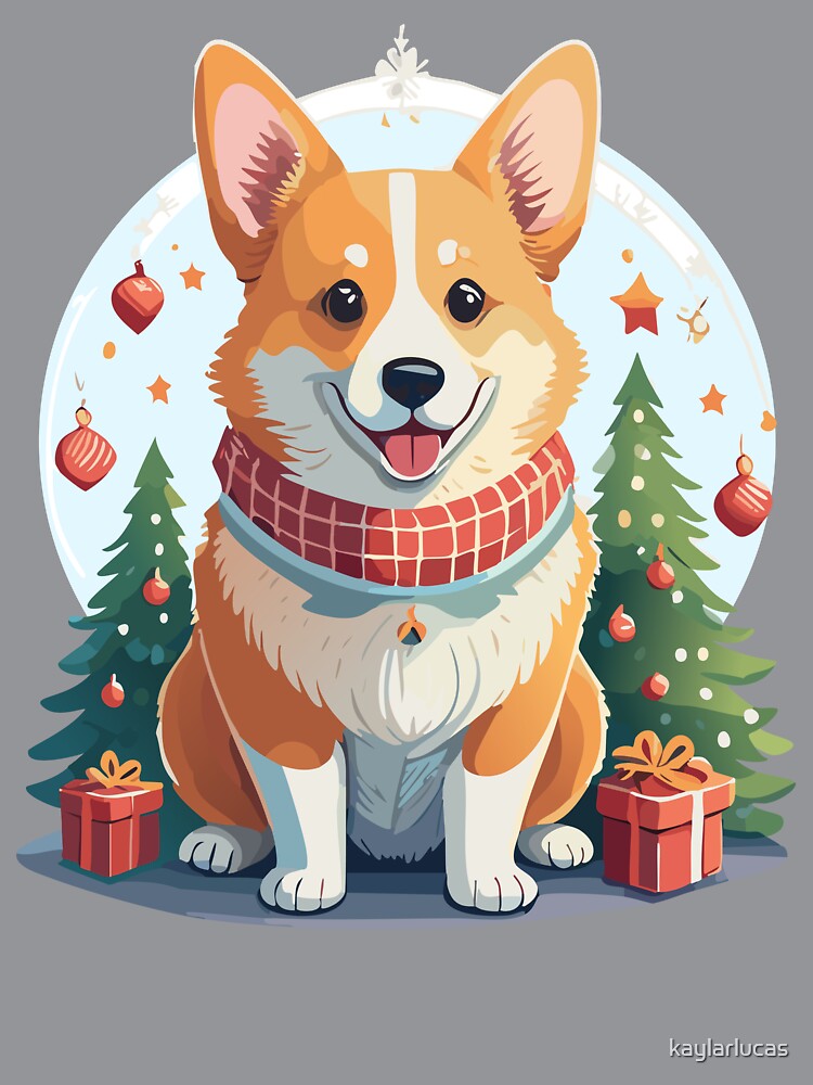 christmas corgi by kaylarlucas