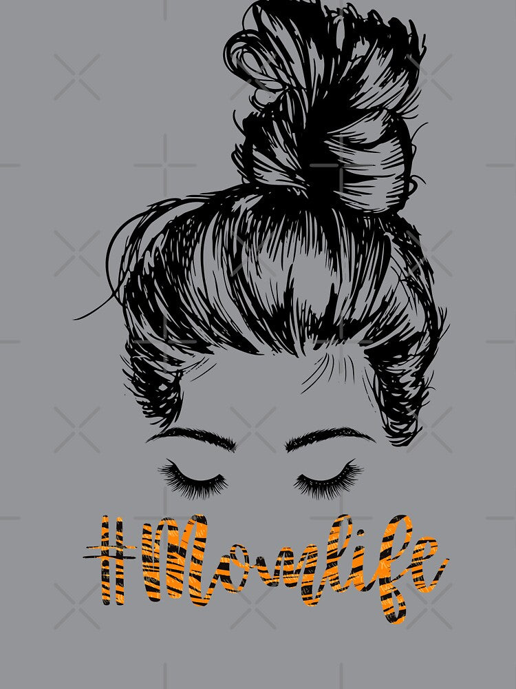 Mom Life Messy Bun Mom by Blackpuzzle