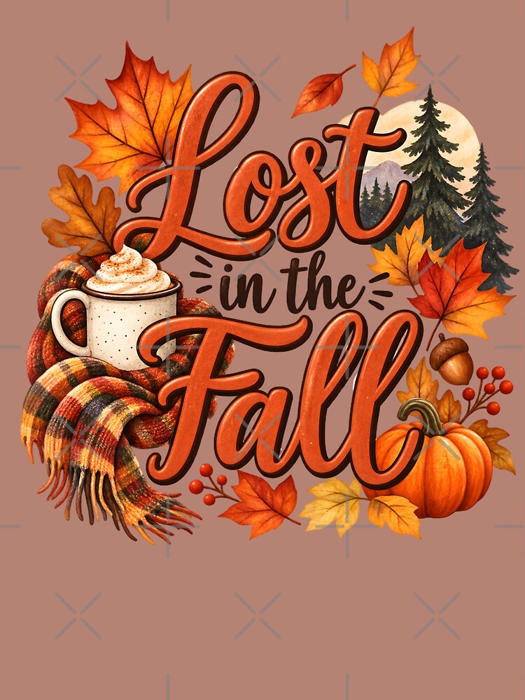Lost in the Fall – Cozy Autumn Pumpkin & Forest by blankTeeShirt