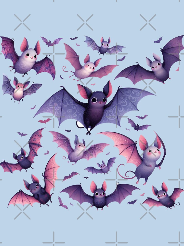 Pastel Bat Swarm Halloween by NerdiPop