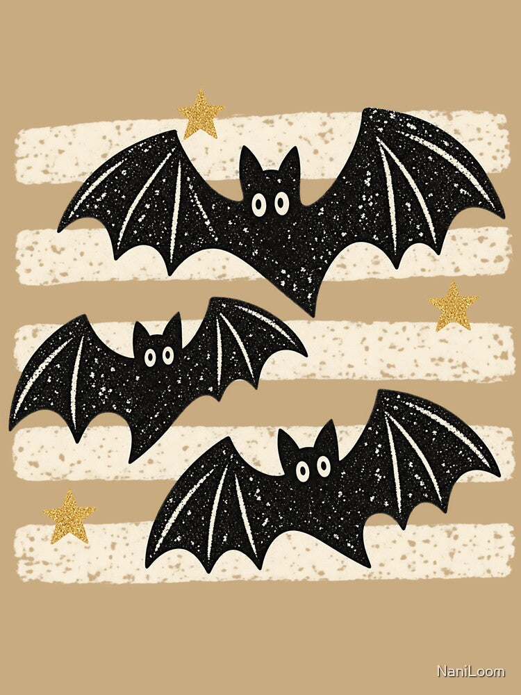 Vintage Celestial Black Bat Trio by NaniLoom