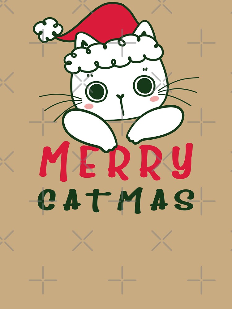A Merry Christmas kitty cat Santa cat.  Cute ‘Merry Catmas’, funny gifts for cat lovers, cat owners and Christmas Enthusiasts by haRexia