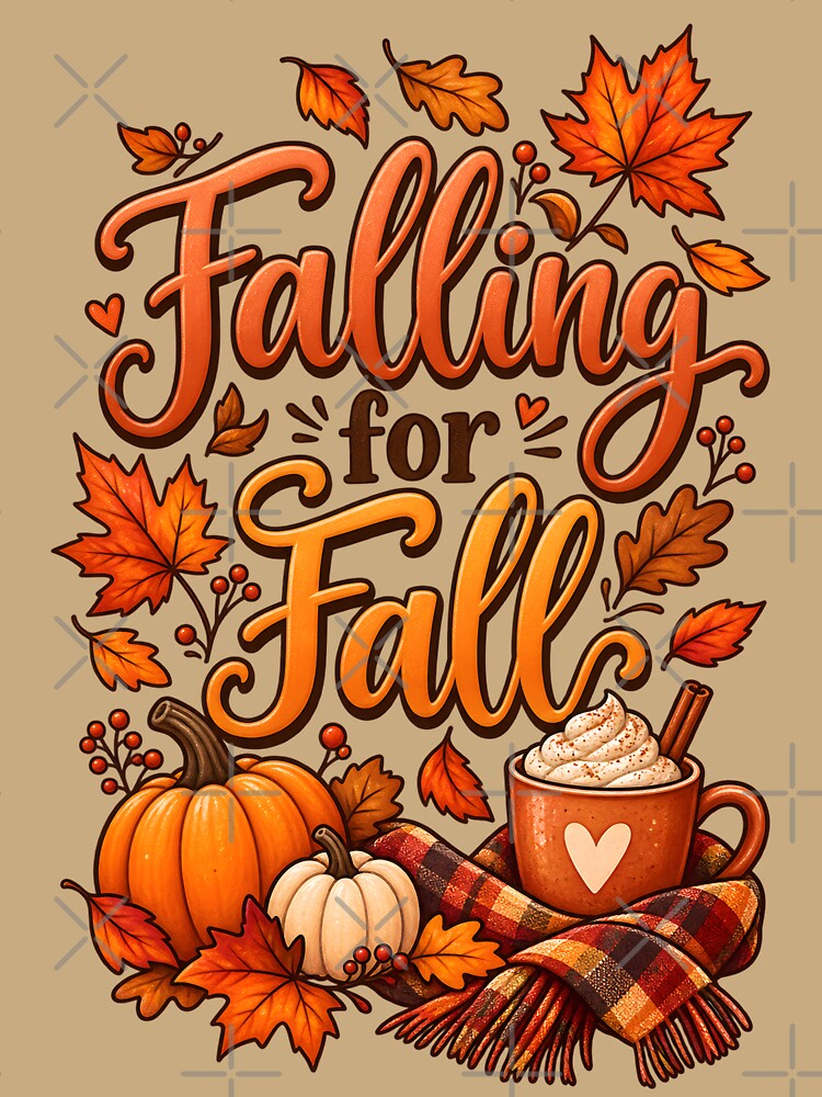 Falling for Fall – Cozy Autumn Pumpkin & Coffee by blankTeeShirt