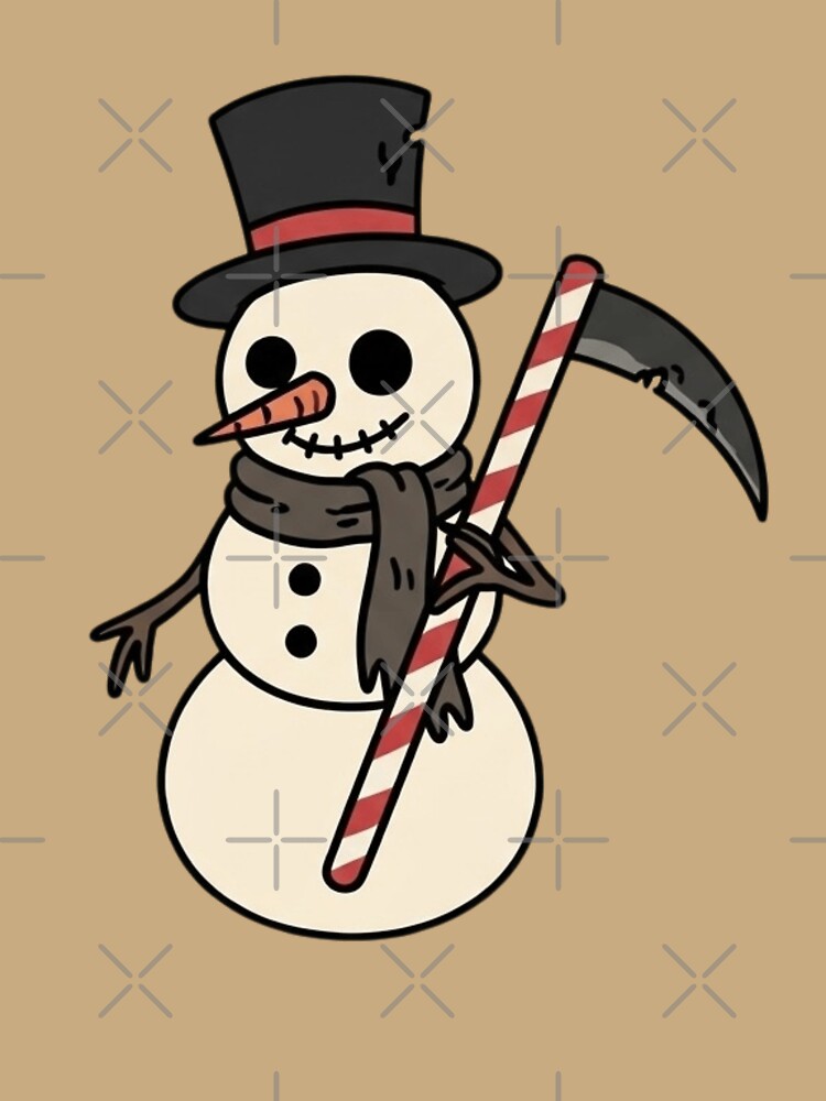 Skeletal Snowman Scythe by wingoo22