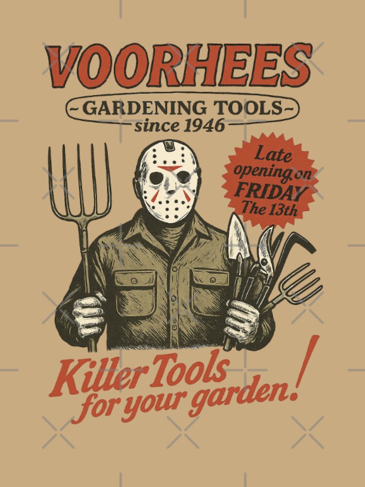 Friday the 13th Retro Gardening advertising Parody - Jason Voorhees, Horror Movie by SpookyShadesLab