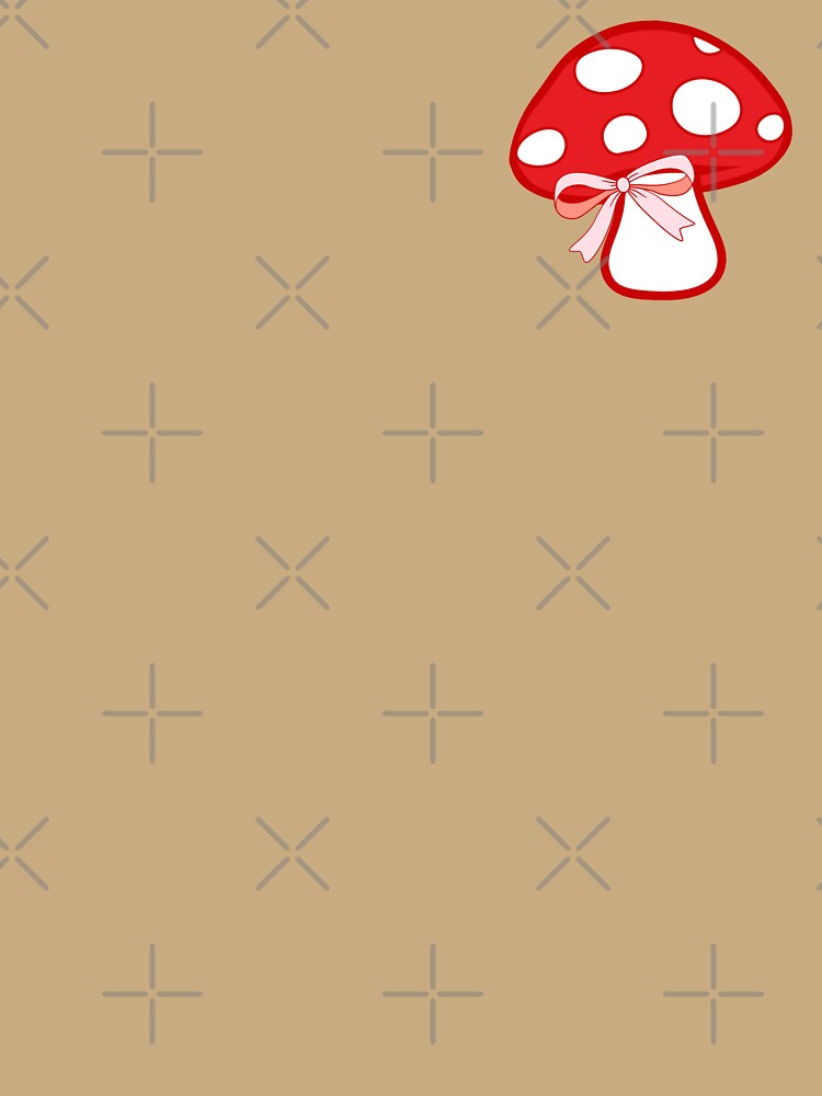Red White Fall Mushroom with Cute Ribbon by nurabear