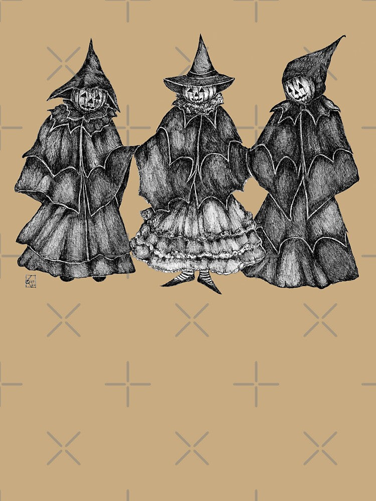 3 Pumpkinheaded Girls by dreamingsquid